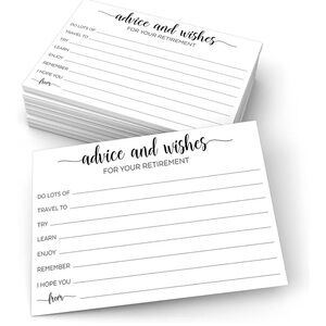 Retirement Advice and Wishes Cards - White